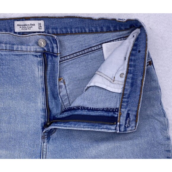 Abercrombie & Fitch 90s Slim Straight Curve Love Jeans Ultra High Rise Size 32 - Picture 5 of 10